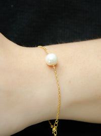 18K Gold Plated Sterling Silver 925 Delicate Chain Freshwater pearl