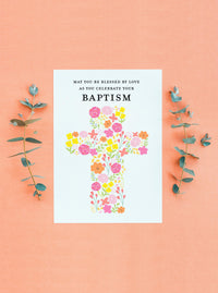 catholic baptism greeting card