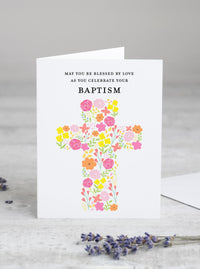 catholic baptism greeting card