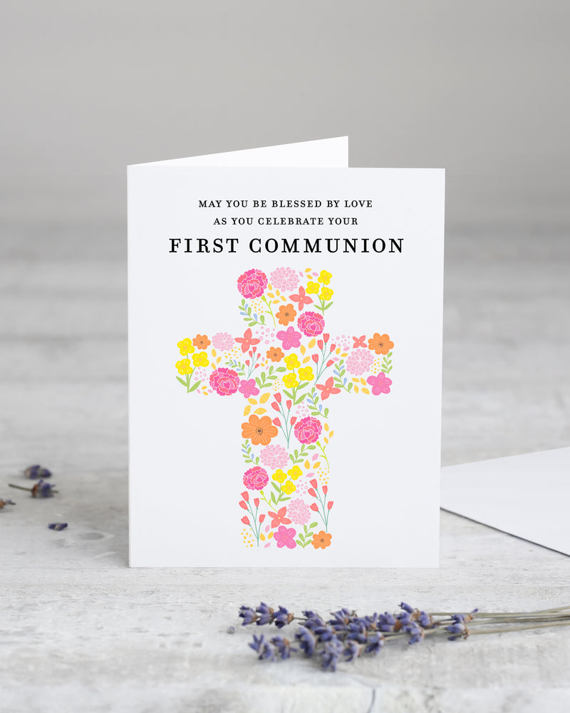 catholic first communion greeting card