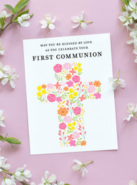 catholic first communion greeting card