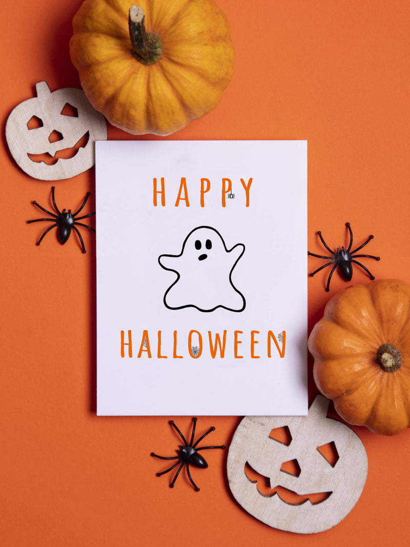 Happy Halloween Ghost Greeting Card