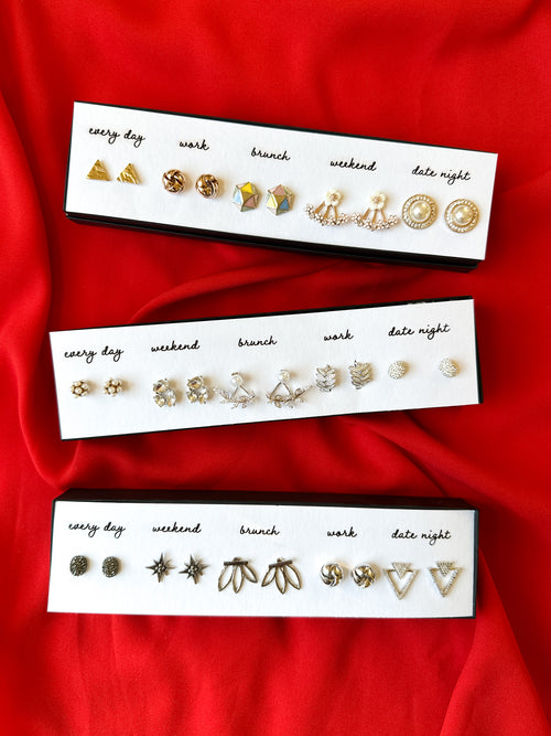holiday 5 pack earring gift for her