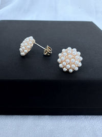 pearl cluster earrings