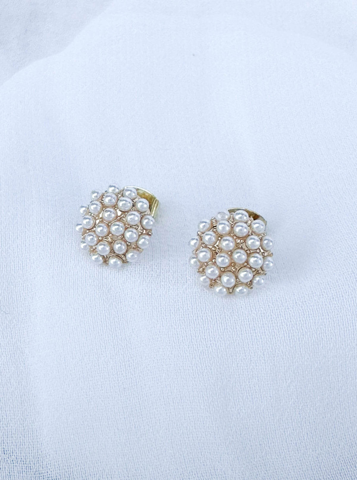 Pearl stud earrings