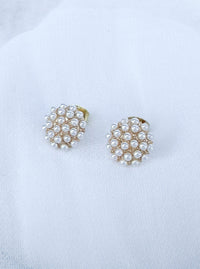 Pearl stud earrings