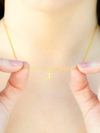 Custom 14K gold initial necklace, dainty Letter charm necklace, personalized initial pendant necklace, custom 14K gold necklace gift for her