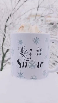 let it snow snowflake coffee mug