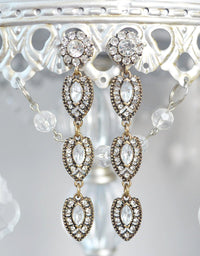 bridal jewelry formal statement drop earrings