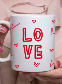 love hearts coffee mug