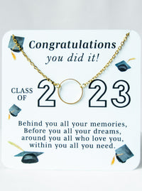 class of 2023 congratulations jewelry necklace gift