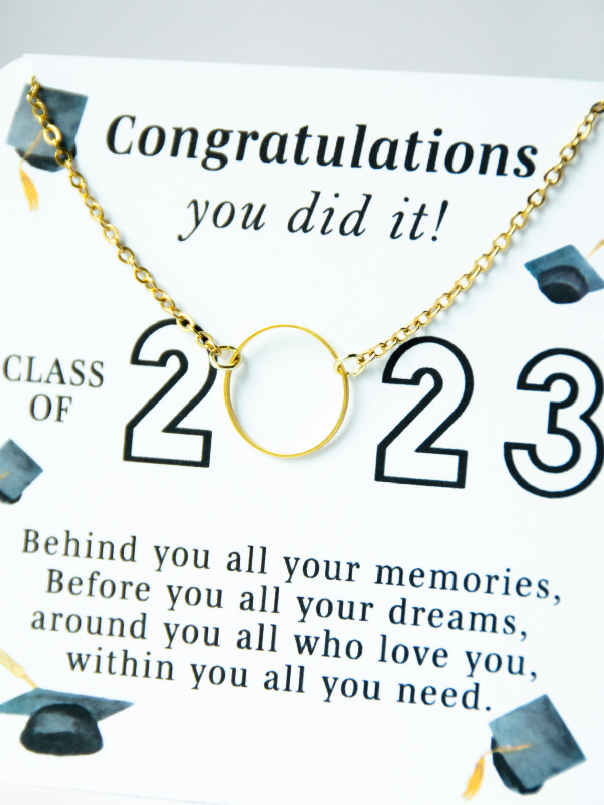 class of 2023 congratulations jewelry necklace gift