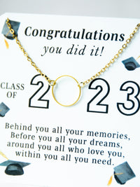 class of 2023 congratulations jewelry necklace gift