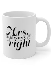mrs. always right newly wed coffee mug