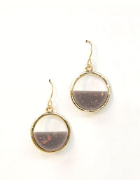 gray marble stone handing trendy earring shop small boutique