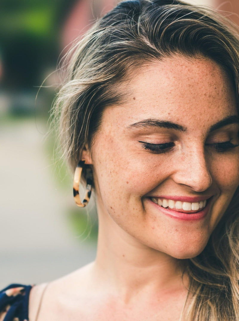 tortoise shell Lucite earrings