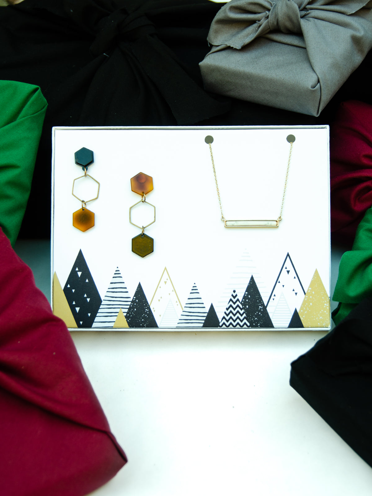 Raising the Bar Necklace + Studio 54 Earring Gift Set