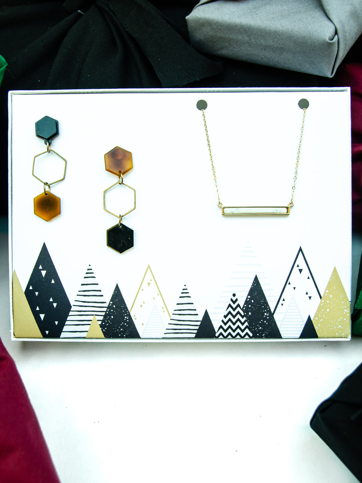 Raising the Bar Necklace + Studio 54 Earring Gift Set