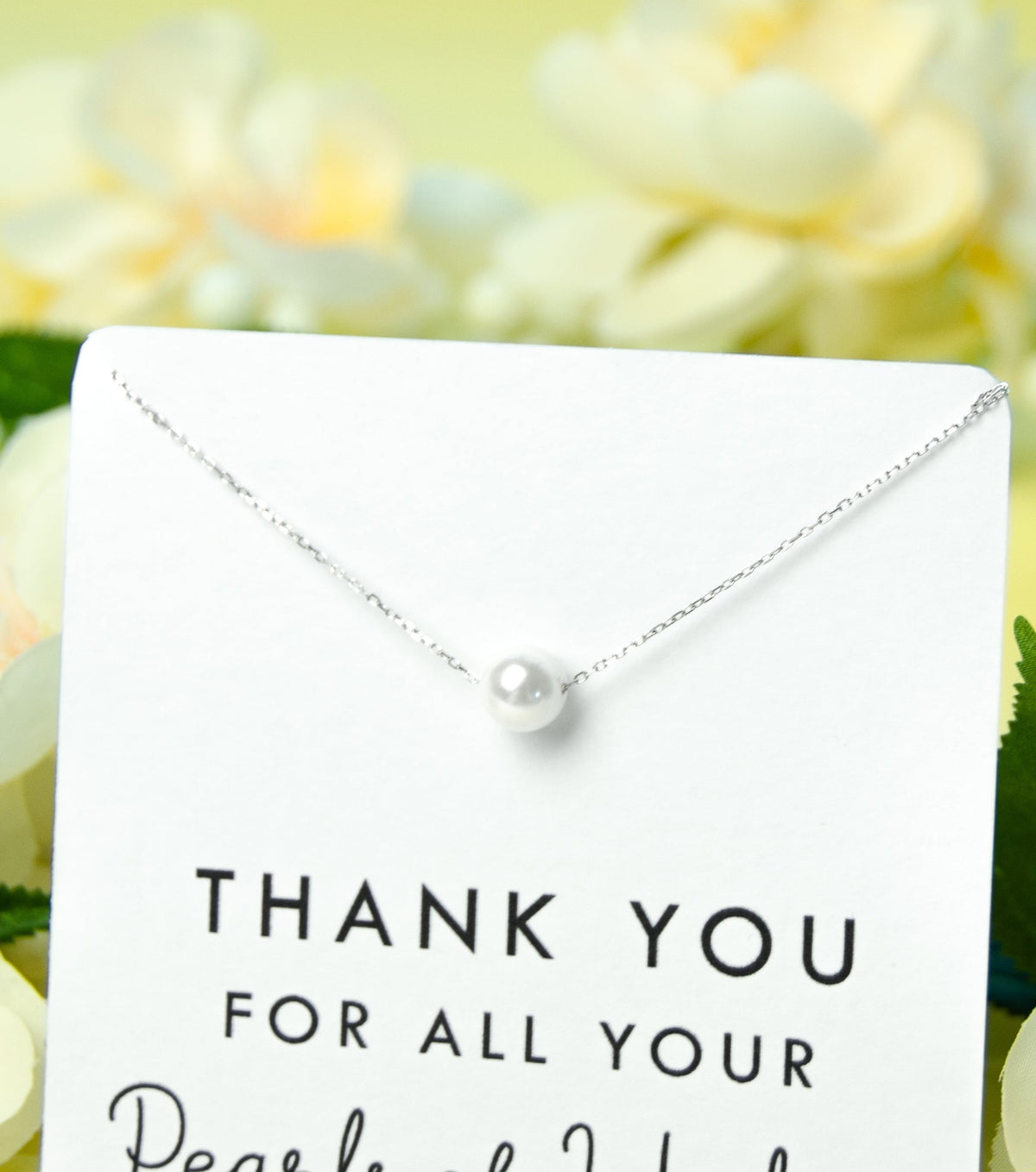 thank you for all your pearls of wisdom necklace card gift