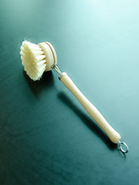 biodegradable reusable pot scrubber, eco-friendly kitchen utensil, zero waste brush