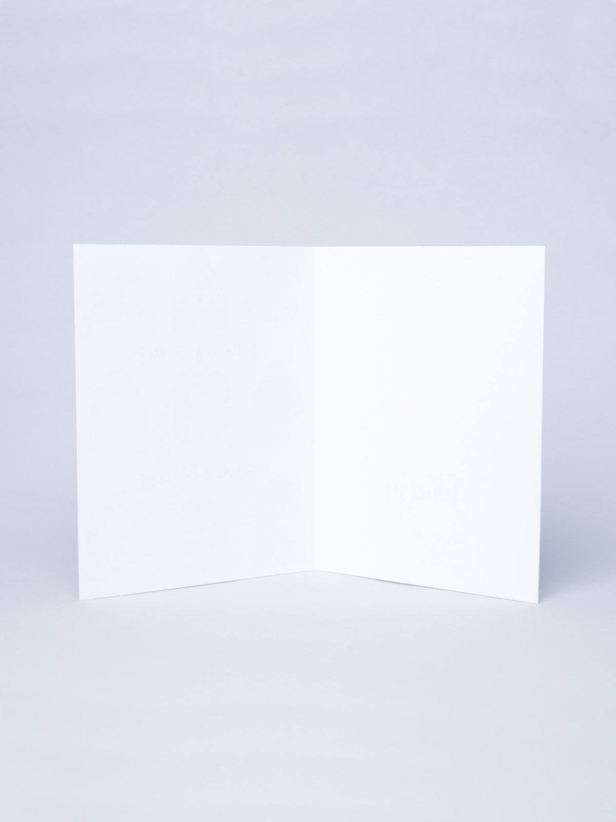 blank white greeting card