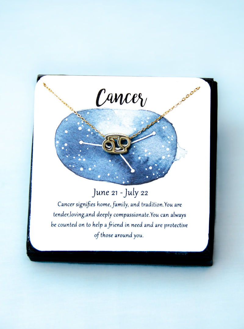 zodiac cancer astrological necklace 