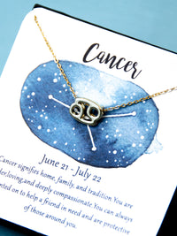 zodiac cancer astrological necklace 