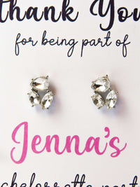 Bachelorette Party Favor Thank You Gift, Personalized Bachelorette Party Gift Ideas, Bridesmaid Jewelry Gift, Custom Bridal Jewel Earrings