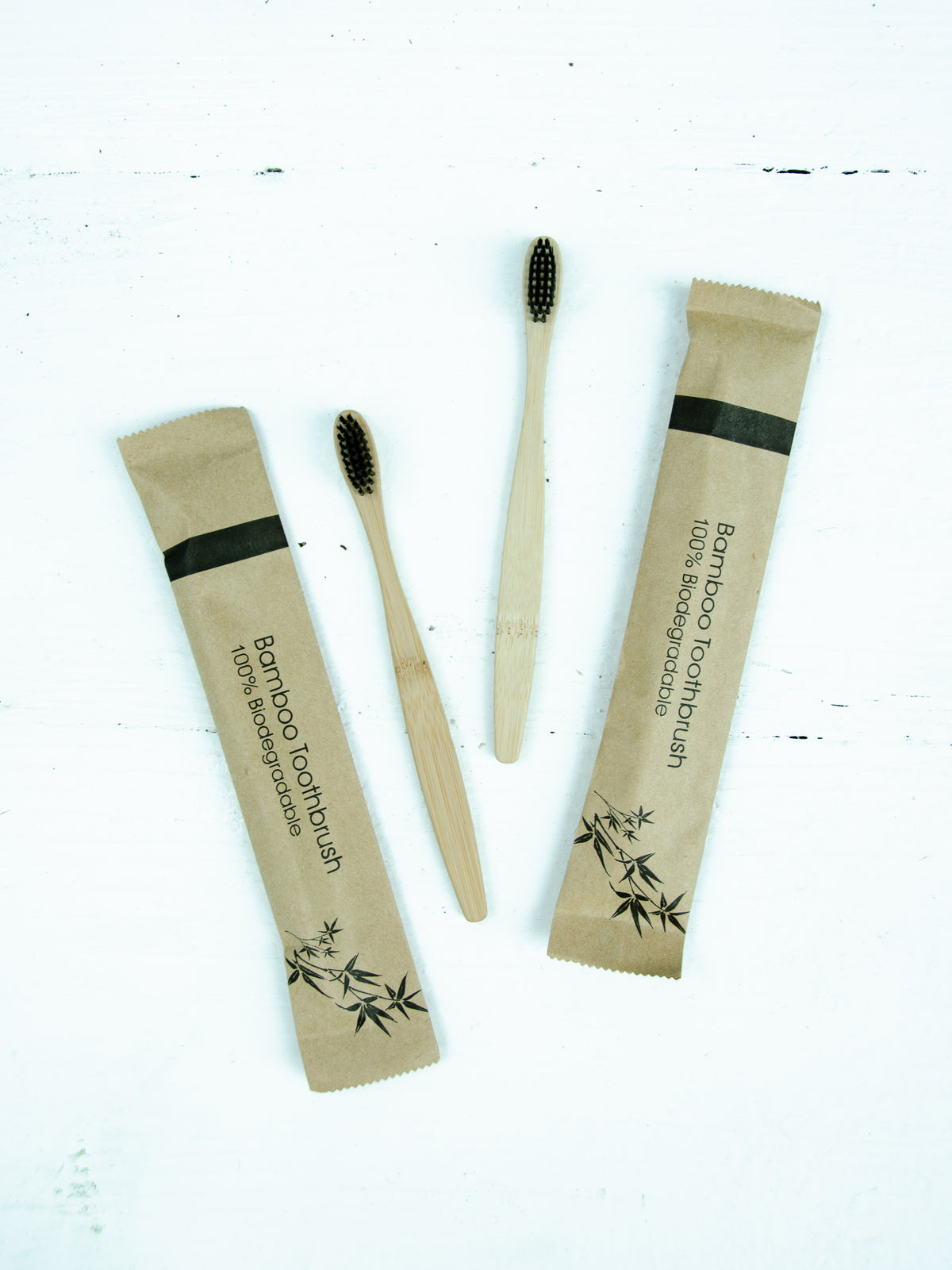 Eco-friendly 4 Pack Bamboo Toothbrushes, sustainable toothbrushes, biodegradable bamboo toothbrushes