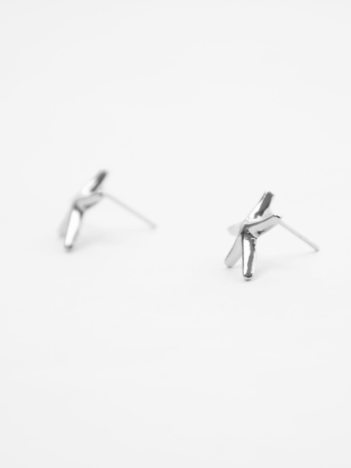 silver starfish earring studs