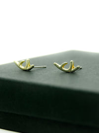 gold antler earrings