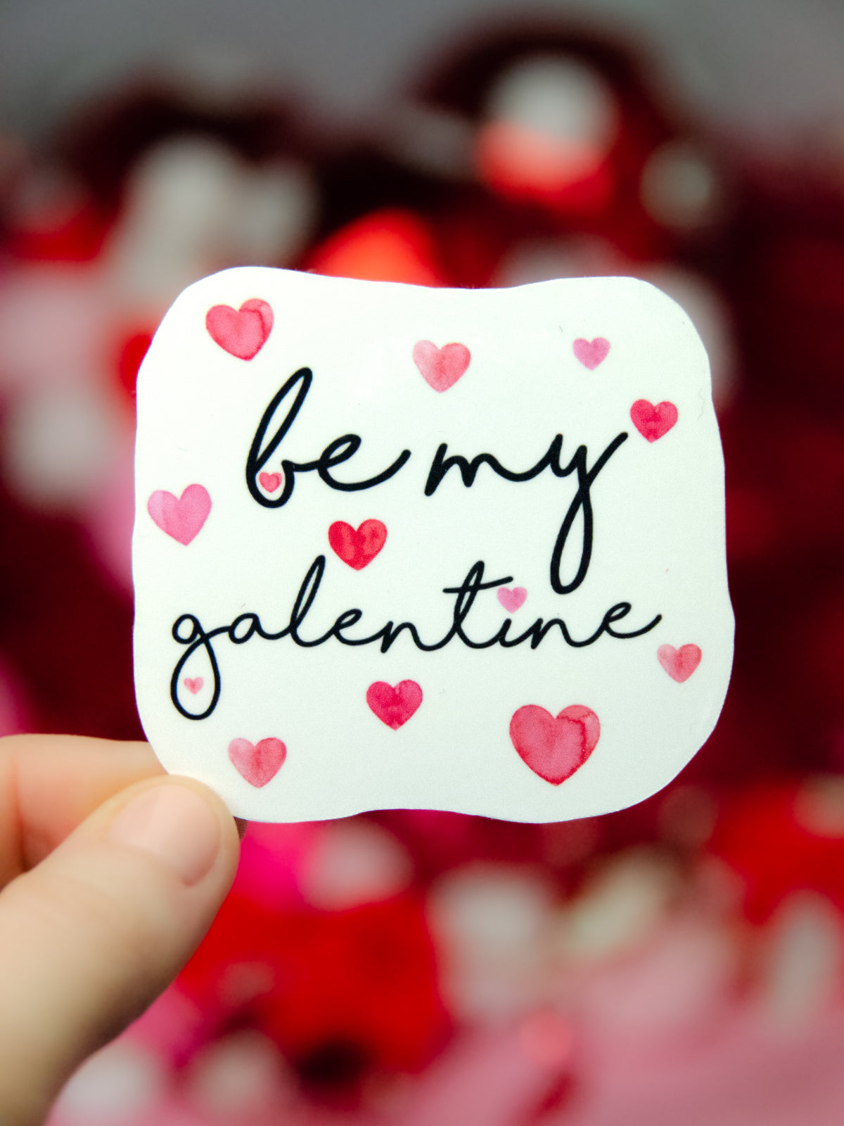 be my galentine hearts sticker