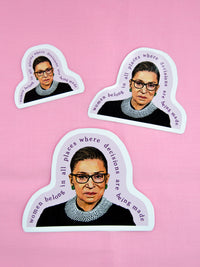 Ruth Bader Ginsburg Women's Rights Sticker