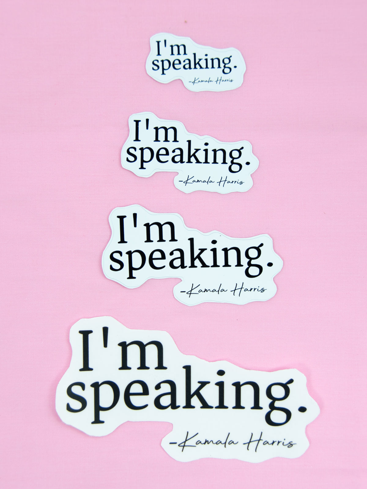 I'm Speaking Kamala Harris Sticker Gift, Perfect Gift for Female Empowerment and Girl Bosses, Feminist Quote Gift