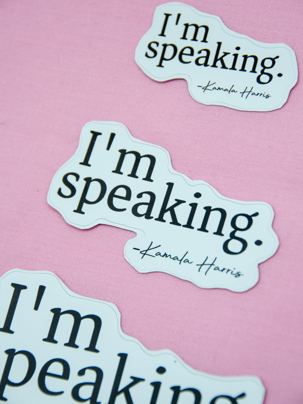 I'm Speaking Kamala Harris Sticker Gift, Perfect Gift for Female Empowerment and Girl Bosses, Feminist Quote Gift