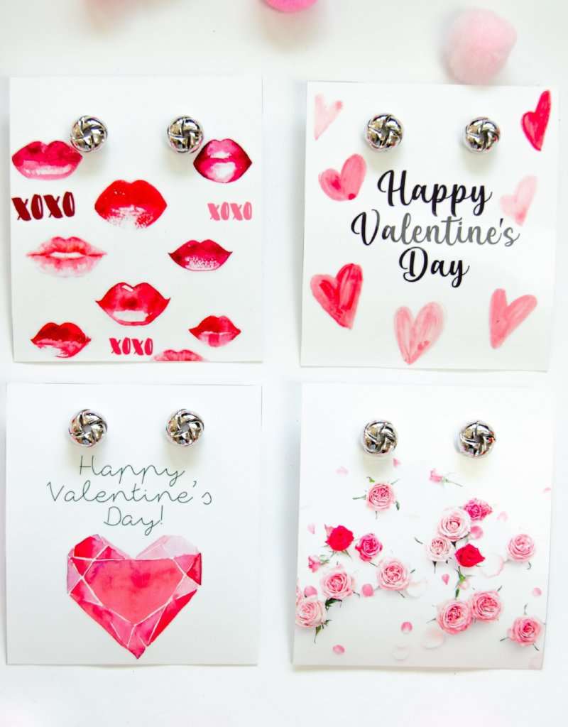 Valentine's Day gifts for women Cute Galentines Day Gift Earring Card