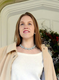 formal special occasion collar cluster necklace