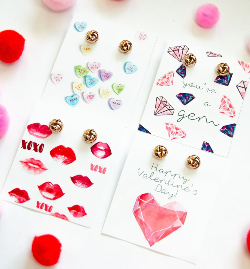 Valentine's Day gifts for women Cute Galentines Day Gift Earring Card