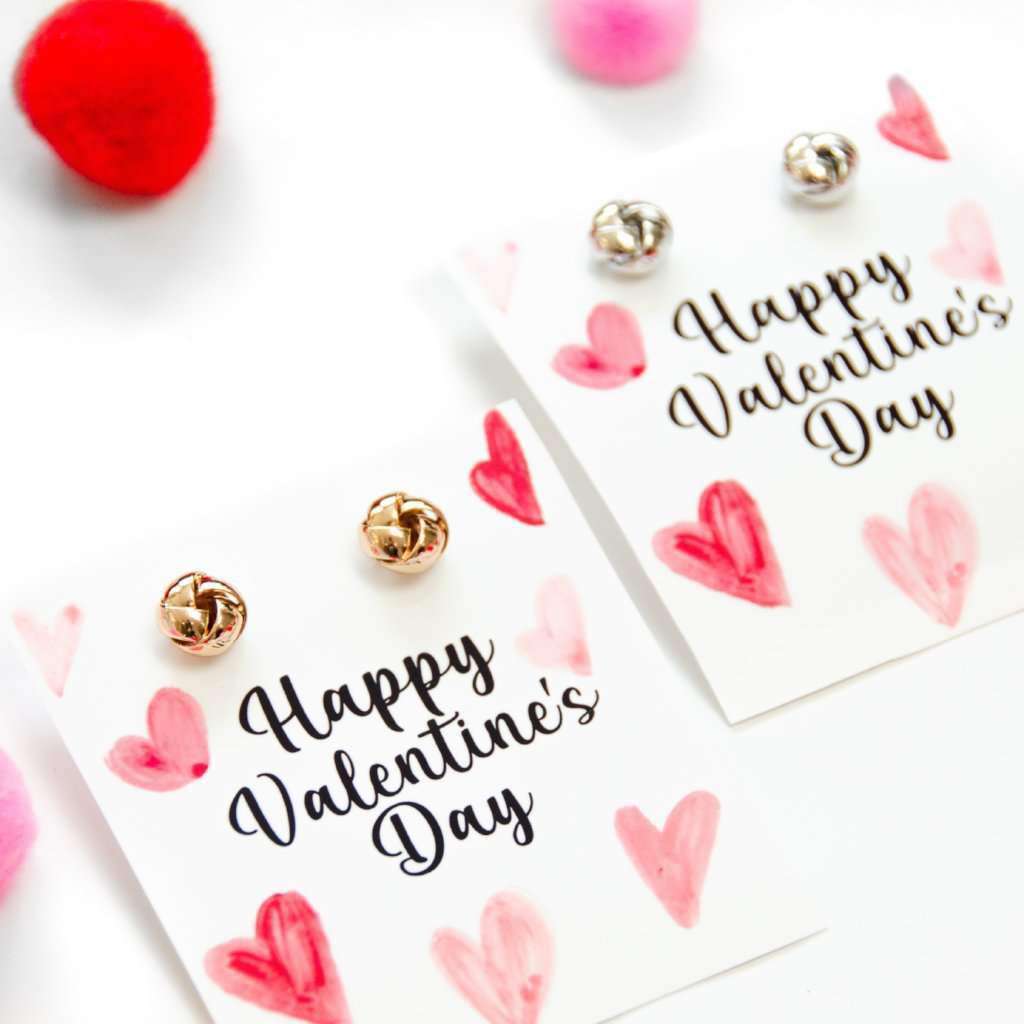 Valentine's Day gifts for women Cute Galentines Day Gift Earring Card