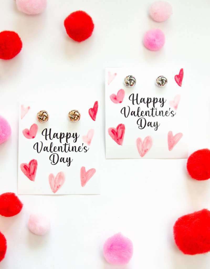 Valentine's Day gifts for women Cute Galentines Day Gift Earring Card