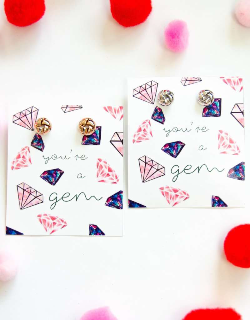 Valentine's Day gifts for women Cute Galentines Day Gift Earring Card