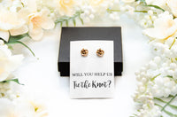 Tie the Knot Earrings Bridesmaid Proposal Gift,Personalized Bridal Party Gift Ideas,Bridesmaid Wedding Jewelry