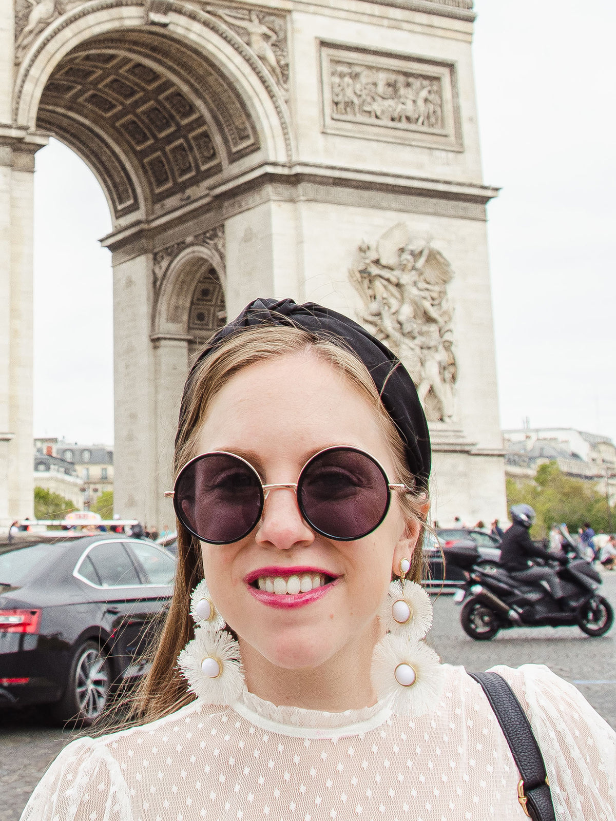 white statement earrings