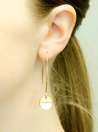 simple pearl drop earrings, Minimalist Earrings, gold dangle earrings