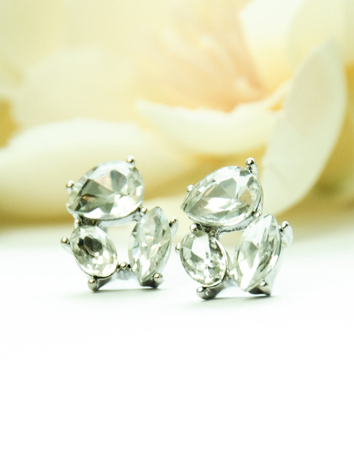 jewel cluster stud earrings