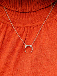 Sterling Silver 925 Crescent Moon Delicate Chain