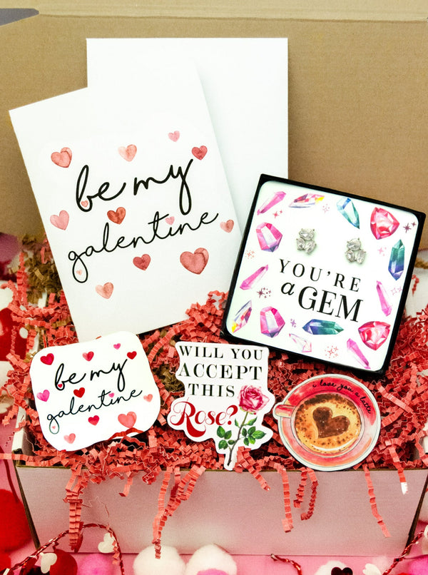 Galentine's Day Gift Box,Valentine's Day Care Package,Galentine's Gift for Friends,Valentine's Gift Ideas for Women, Galentine's day for her