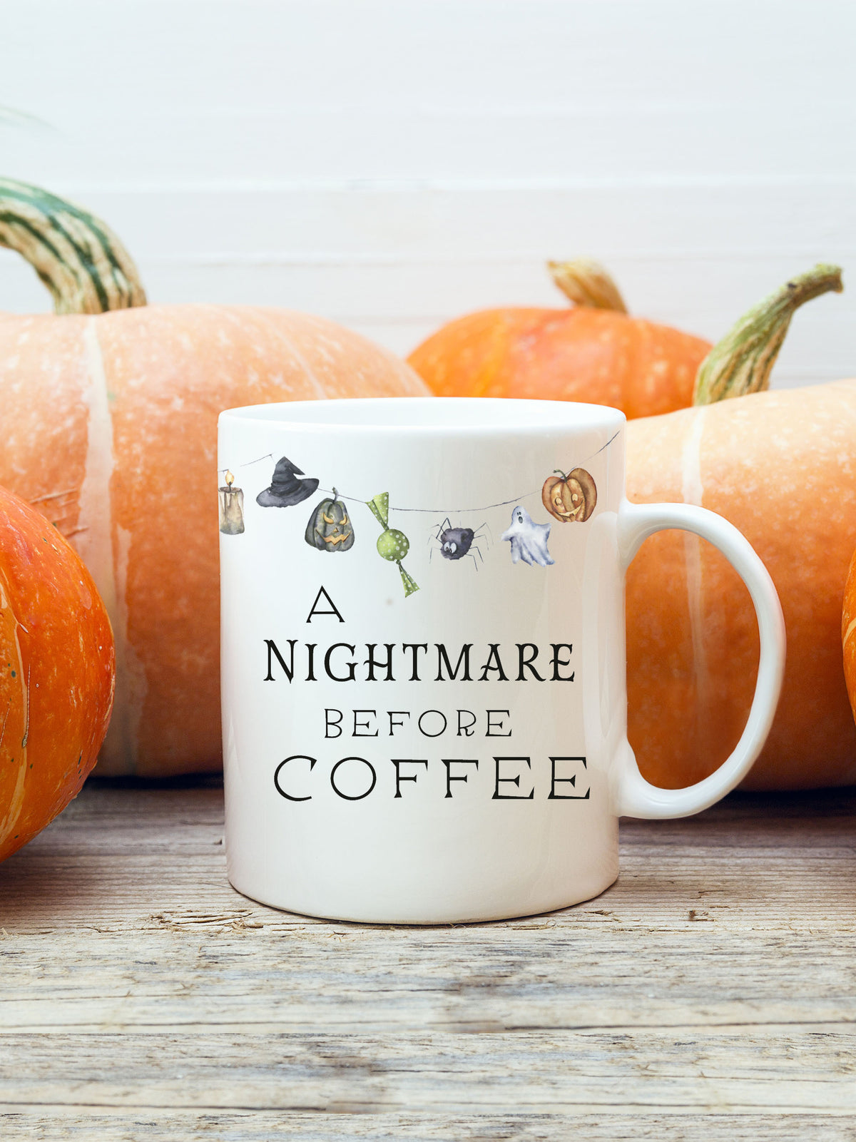 Nightmare before coffee Halloween Coffee Mug,Halloween Mug,Spooky Halloween Mug,Halloween decor,Witchy mug,Halloween gifts,halloween cup