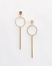 Trendy gold chic hoop earrings