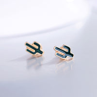  gifts for her catcus dainty stud earrings